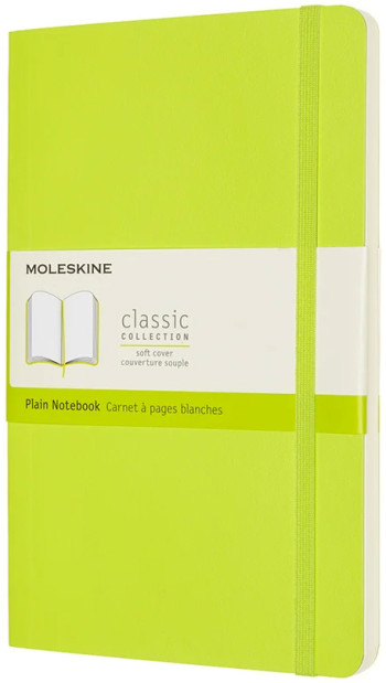 Moleskine Classic Soft Cover Large Notebook - Plain - Lemon Green