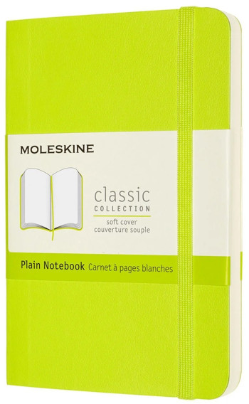 Moleskine Classic Soft Cover Pocket Notebook - Plain - Lemon Green