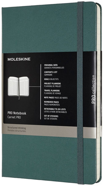 Moleskine Pro Hardback Large Notebook - Forest Green