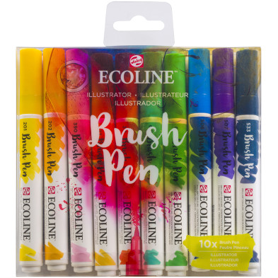 Ecoline Brush Pen Set - Illustration Colours (Pack of 10)