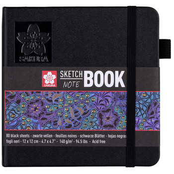 Sakura Sketchbook - Black Pages - 12 x 12cm