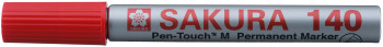 Sakura Pen-Touch 140 Permanent Marker - Chisel Tip - Red