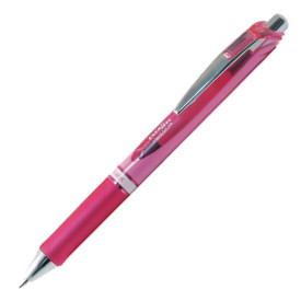 Pentel EnerGel Pink Ribbon Retractable Rollerball Pen - 0.7mm - Black