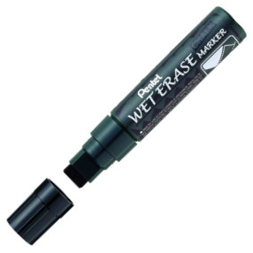 Pentel Jumbo Wet Erase Chalk Markers - Black (Wallet of 4)