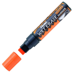 Pentel Jumbo Wet Erase Chalk Markers - Orange (Wallet of 4)