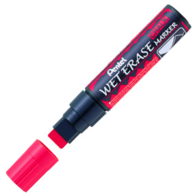 Pentel Jumbo Wet Erase Chalk Markers - Red (Wallet of 4)