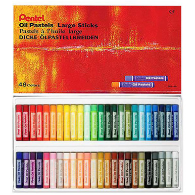 Pentel XXL Oil Pastels - Assorted Colours (Pack of 48)