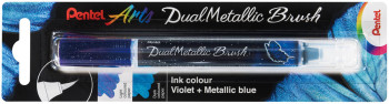 Pentel Arts Dual Brush Pen - Metallic Blue & Violet