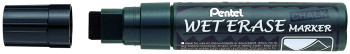 Pentel Jumbo Wet Erase Chalk Markers - Black (Wallet of 4)