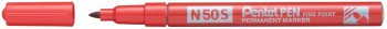 Pentel N50S Permanent Marker - Fine - Red