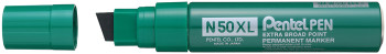 Pentel N50XL Jumbo Permanent Marker - Chisel Tip - Green
