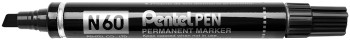 Pentel N60 Giant Permanent Marker - Chisel Tip - Black