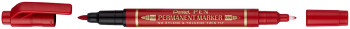 Pentel N75W Twin Tip Permanent Marker - Red