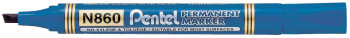 Pentel N860 Permanent Marker - Chisel Tip - Blue