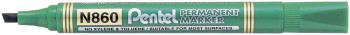 Pentel N860 Permanent Marker - Chisel Tip - Green