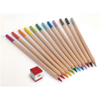 LEGO Colouring Pencils with Brick Topper - Assorted Colours (Pack of 12) - Picture 1
