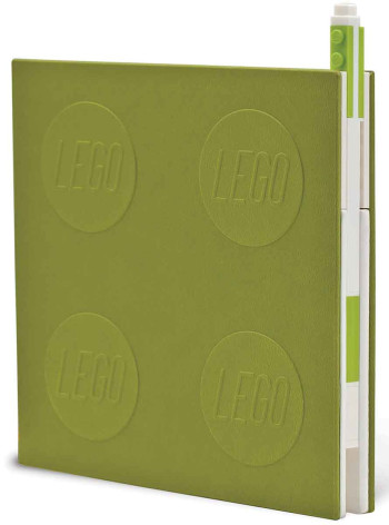 LEGO 2.0 Locking Notebook with Gel Pen - Lime