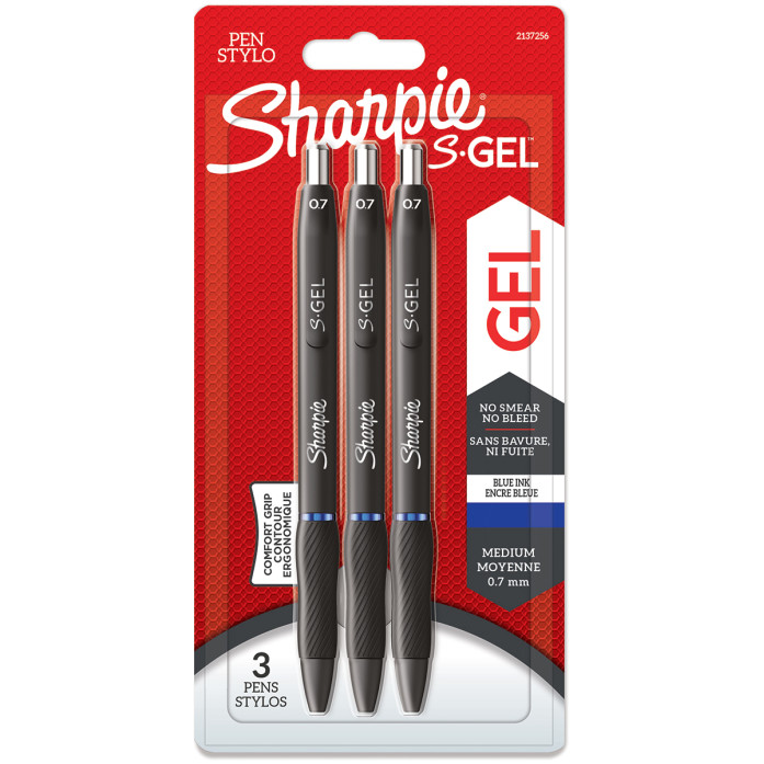 Sharpie S Gel Pens - Blue (Blister of 3)