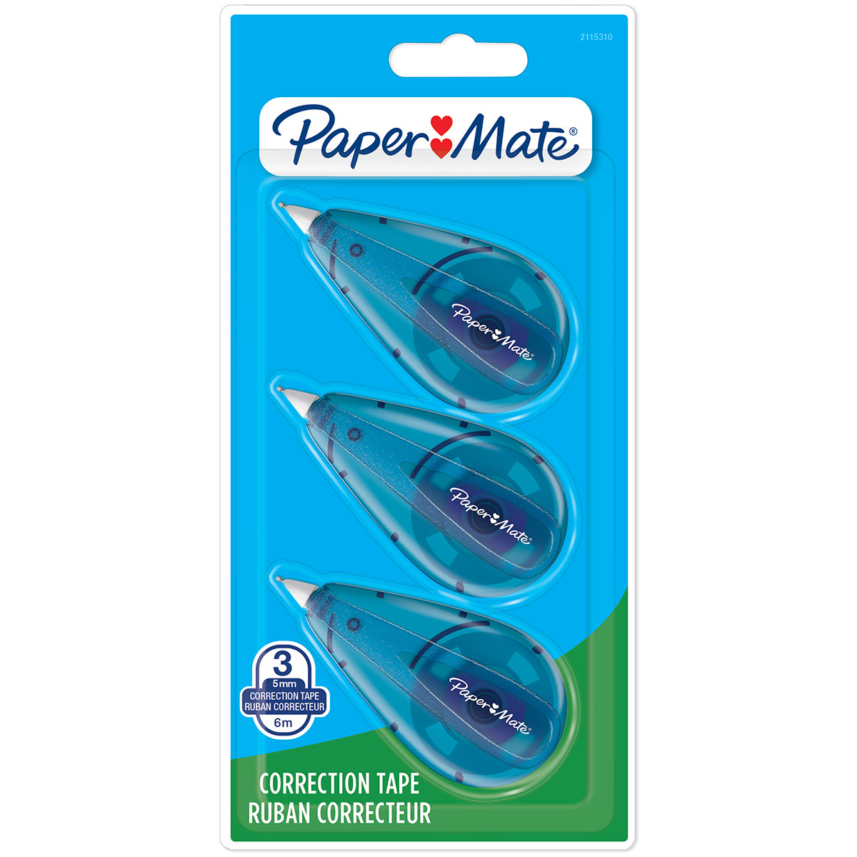 Papermate Mini Correction fluid tape (Blister of 3)