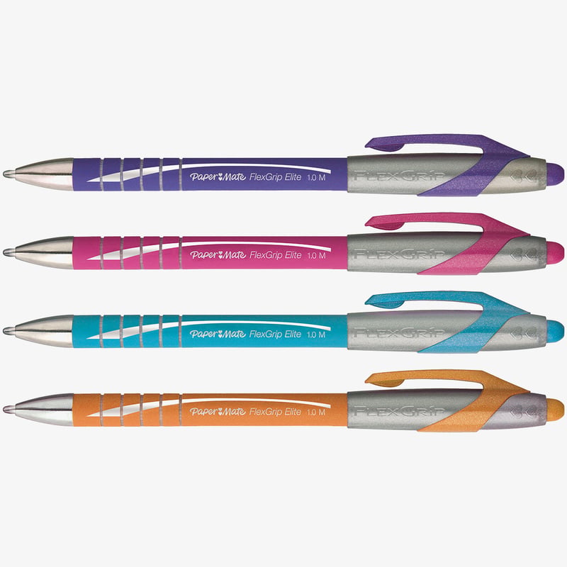 Papermate Flexgrip Elite Ballpoint Pen - Medium - Assorted Colours