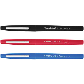 Papermate Flair Original Fibre Tip Pen - Medium - Standard Colours (Pack of 3) - Picture 1