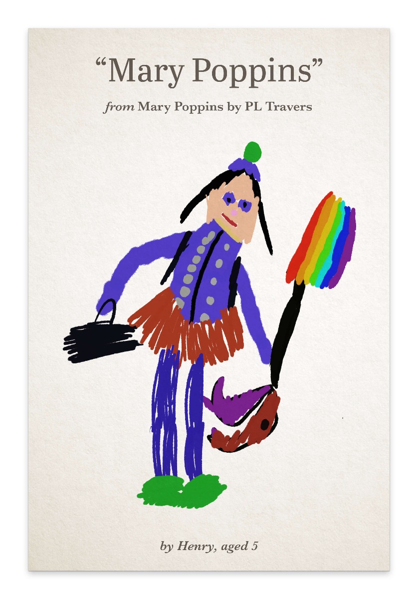 mary poppins book description drawing